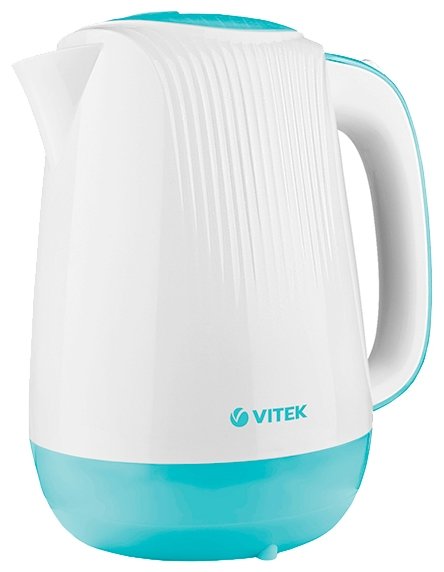 Изображение Электрический чайник VITEK VT-7059 W (2200 Вт/1,7 л /пластик/голубой, белый)