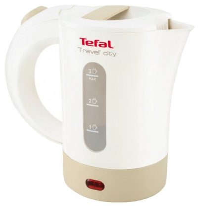 Изображение Электрический чайник Tefal KO120130 (650 Вт/0,5 л /пластик/бежевый, белый)