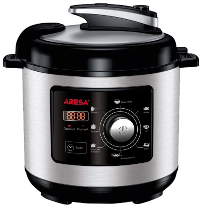 Изображение Мультиварка Aresa AR-2009 (1000 Вт/5 л /черный, серебристый)