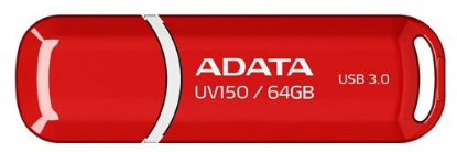 Изображение USB flash ADATA DashDrive UV150,(USB 3.0/64 Гб)-красный (AUV150-64G-RRD)