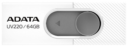 Изображение USB flash ADATA UV220,(USB 2.0/64 Гб)-белый, серый (AUV220-64G-RWHGY)