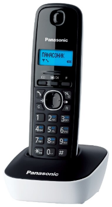 Изображение Радиотелефон Panasonic KX-TG1611RUW,черный, белый (трубка, база)