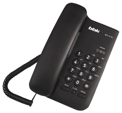 Изображение Проводной телефон BBK BKT-74 RU,черный