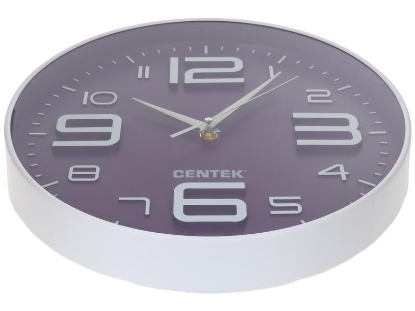 Изображение Настенные часы CENTEK CT-7101 фиолетовый/белый