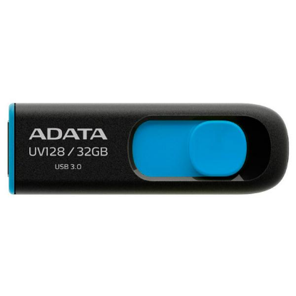 Изображение USB flash ADATA DashDrive UV128,(USB 3.1/32 Гб)-синий, черный (AUV128-32G-RBE)