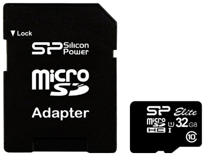 Изображение Карта памяти Silicon Power MicroSDHC Class 10 32 Гб адаптер на SD SP032GBSTHBU1V10-SP