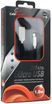 Изображение Кабель соединительный Gembird CC-P-mUSB02Bk-1.8M USB 2.0 A Micro USB 2.0 B черный 1,8 м