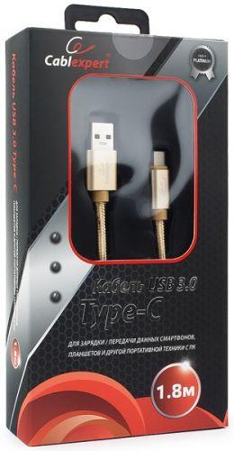 Изображение Кабель соединительный Gembird CC-P-USBC03Gd-1.8M USB 3.0 A USB 3.0 C золотой 1,8 м