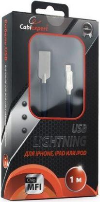 Изображение Кабель соединительный Gembird CC-P-APUSB02Bl-1M USB 2.0 A Lightning 8P синий 1 м