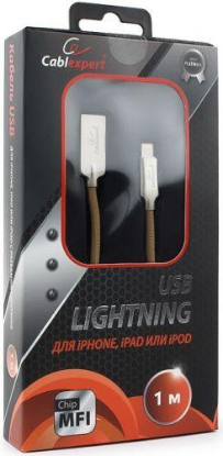 Изображение Кабель соединительный Gembird CC-P-APUSB02Gd-1M USB 2.0 A Lightning 8P золотистый 1 м