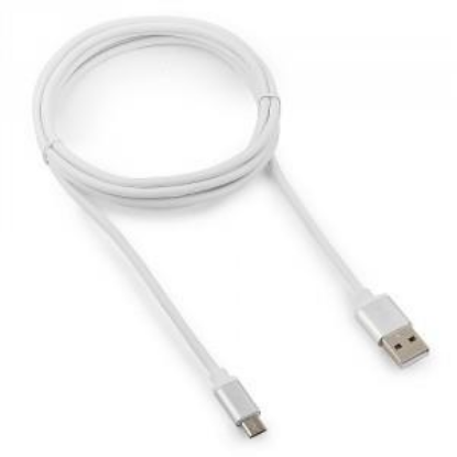 Изображение Кабель соединительный Gembird CC-S-mUSB01W-1M USB 2.0 A Micro USB 2.0 B белый 1 м