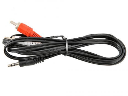 Изображение Кабель соединительный VCOM VAV7183-1.5M 3.5 mm jack-RCA x2 (черный) (1,5 м)