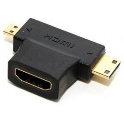 Изображение Переходник 5BITES HH1805FM-T HDMI-micro-HDMI + mini-HDMI (черный) ()