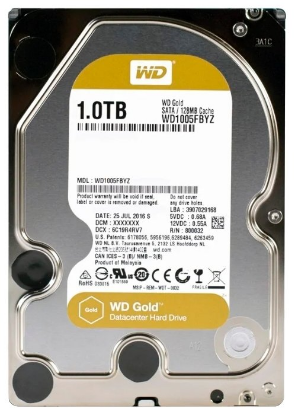 Изображение Жесткий диск 3.5" 1000 ГБ Western Digital Gold WD1005FBYZ, 7200 rpm, 128 МБ