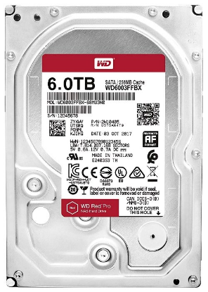 Изображение Жесткий диск 3.5" 6000 ГБ Western Digital Red Pro 6 TB (WD6003FFBX), 7200 rpm, 256 МБ