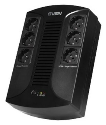 Изображение ИБП Sven UP-L1000E (интерактивный 510 Вт  ступенчатая аппроксимация синусоиды)