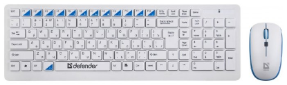 Изображение Комплект клавиатура и мышь Defender Skyline 895 Nano White USB