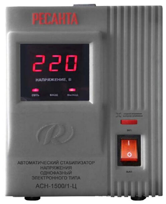 Изображение Стабилизатор Ресанта ACH-1500/1-Ц (релейный  1,50 кВт)