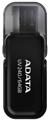 Изображение USB flash ADATA UV240,(USB 2.0/64 Гб)-черный (AUV240-64G-RBK)