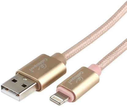 Изображение Кабель соединительный Cablexpert CC-U-APUSB02Gd-3M USB 2.0 A Lightning 8P золотистый 3 м