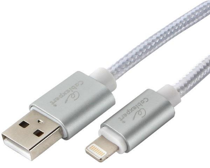 Изображение Кабель соединительный Cablexpert CC-U-APUSB02S-1.8M USB 2.0 A Lightning 8P серебристый 1,8 м