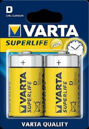 Изображение Батарейка Varta R20 D BL2 SUPER LIFE HEAVY DUTY (D (R20,LR20,А373) 1,5 В  )