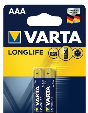 Изображение Батарейка Varta LR03 AAA BL2 LONGLIFE ALKALINE (AAA (R03,286,LR03) 1,5 В  щелочная (алкалиновая))