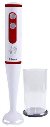 Изображение Блендер Sakura SA-6240 MWR (погружной/600 Вт/красный, белый)