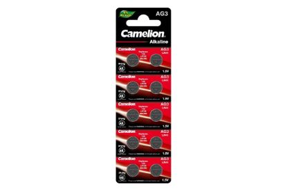 Изображение Батарейка Camelion AG3-BP10 10шт/уп (LR41 (LR736,AG3,G3) 1,5 В 28 мА*час щелочная (алкалиновая))