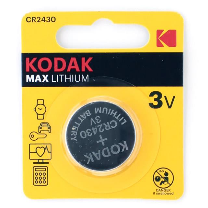 Изображение Батарейка KODAK CR2430-1BL (CR2430 (5011LC) 3 В  Lithium)