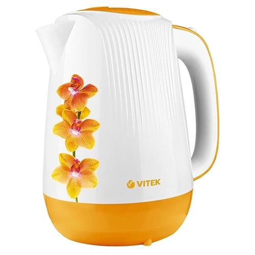 Изображение Электрический чайник VITEK VT-7060 OG (2200 Вт/1,7 л /пластик/оранжевый, белый)