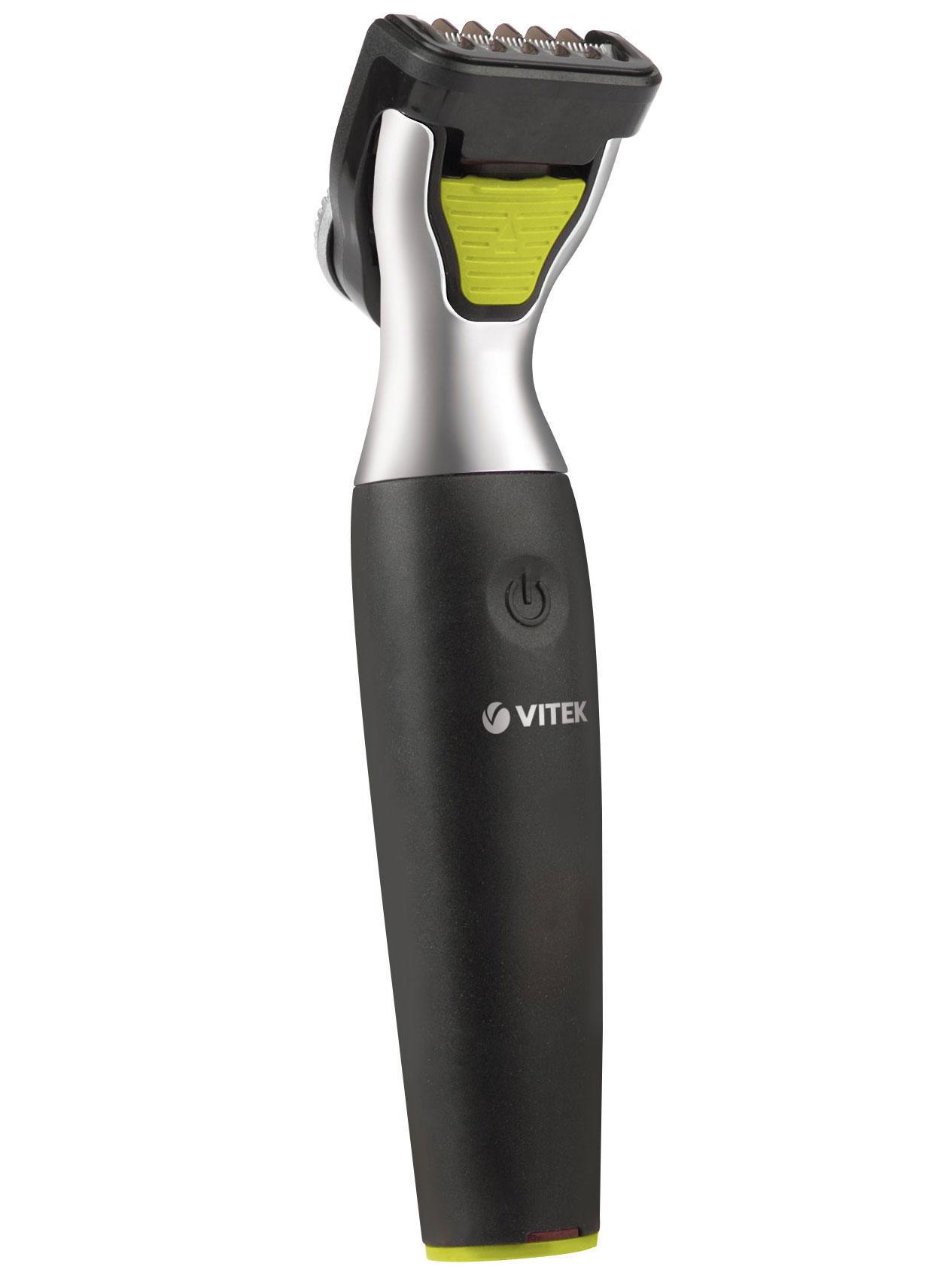 Изображение Машинка для стрижки тела VITEK VT-2560, серебристый, зеленый, черный