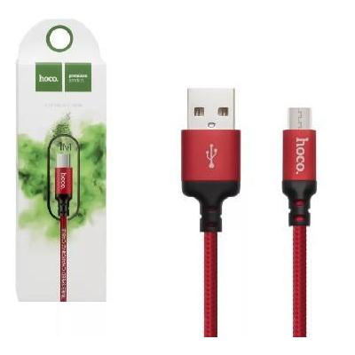 Изображение Кабель соединительный Hoco HC-62851 X14 USB 2.0 A Micro USB 2.0 B красный, черный 1 м