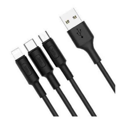 Изображение Кабель соединительный Hoco X25 USB 2.0 A USB Type-C черный 1 м