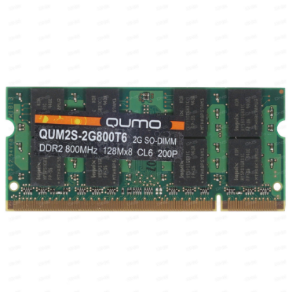 Изображение Оперативная память 2 GB DDR2 Qumo QUM2S-2G800T6 (6400 МБ/с, 800 МГц, CL6)