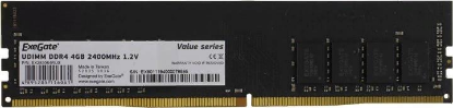 Изображение Оперативная память 4 GB DDR4 ExeGate 283084 (19200 МБ/с, 2400 МГц, CL17)