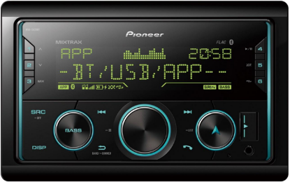 Изображение Автомагнитола Pioneer MVH-S620BT, (4x50 Вт, монохромный дисплей, черный)