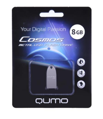 Изображение USB flash Qumo Cosmos Silver,(USB 2.0/8 Гб)-серебристый (QM8GUD-Cos)