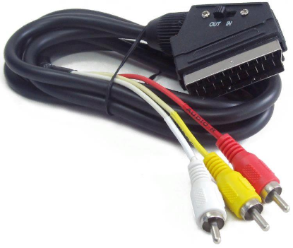 Изображение Кабель Gembird CCV-519-001 SCART 21 pin-3xRCA (черный) (1,8 м)