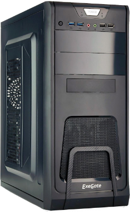 Изображение Корпус ExeGate CP-603UB (mATX, ATX, черный, без БП)/(EX283214RUS)