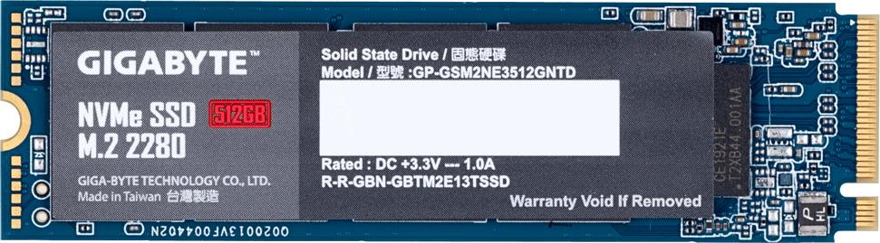 Изображение SSD диск GIGABYTE M.2 NVMe 512 Гб 2280 (GP-GSM2NE3512GNTD)