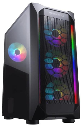 Изображение Корпус Cougar MX410 Mesh-G RGB (mATX, ATX, Mini-ITX, черный, без БП)/(385VM70.0005)