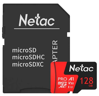 Изображение Карта памяти NETAC MicroSDXC Class 10 128 Гб адаптер на SD NT02P500PRO-128G-R