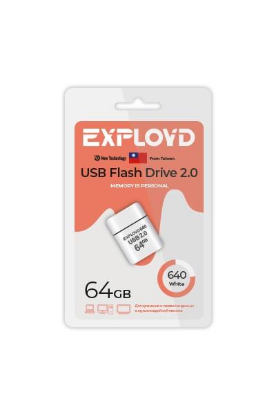 Изображение USB flash Exployd 640,(USB 2.0/64 Гб)-белый ()