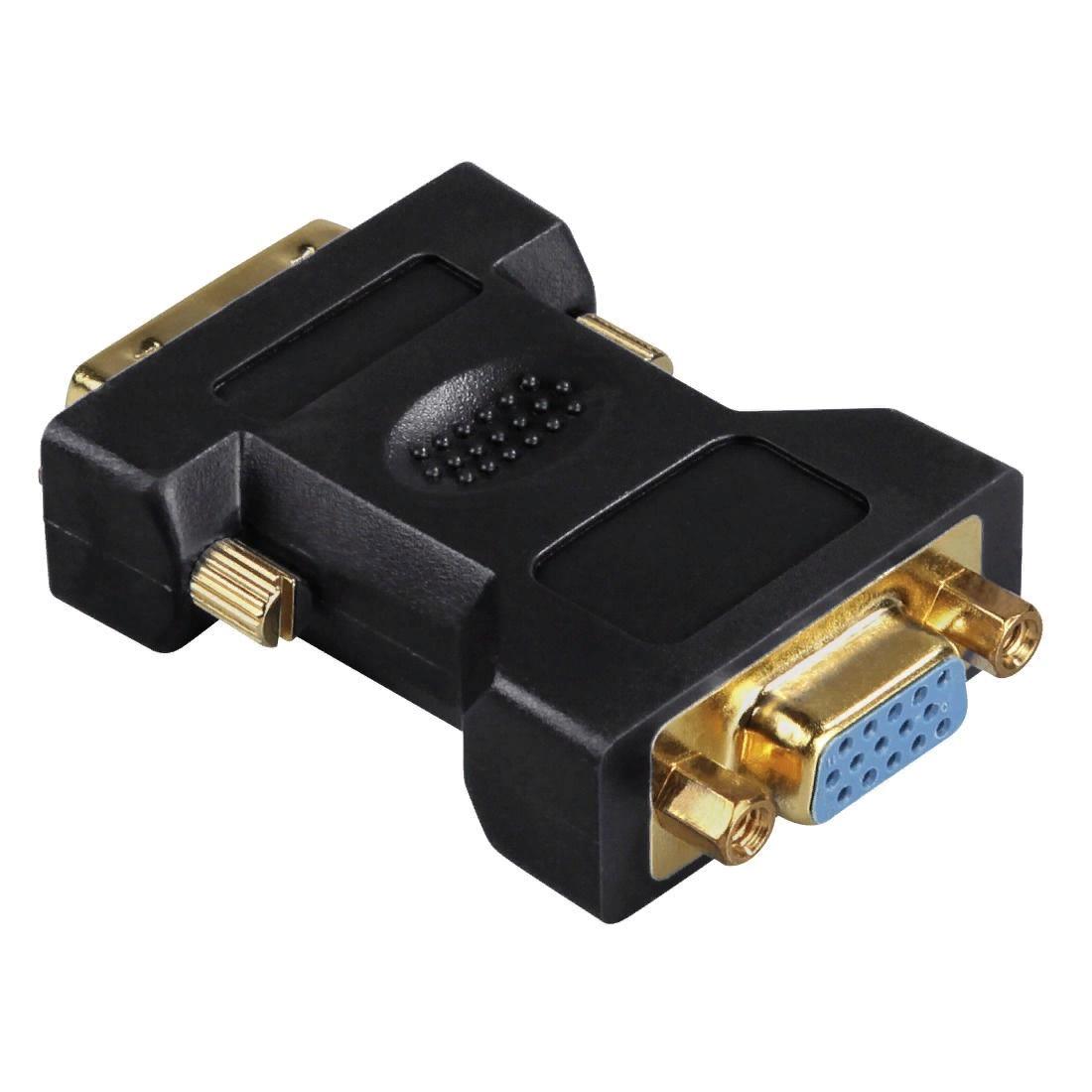 Изображение Переходник Hama H-45073 DVI-I-VGA (черный) (0,05 м)