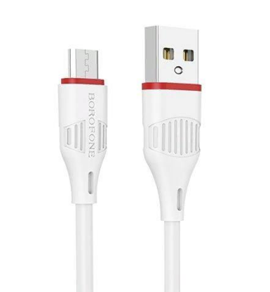 Изображение Кабель соединительный BOROFONE BX17 Enjoy USB 2.0 A Micro USB 2.0 B белый 1 м