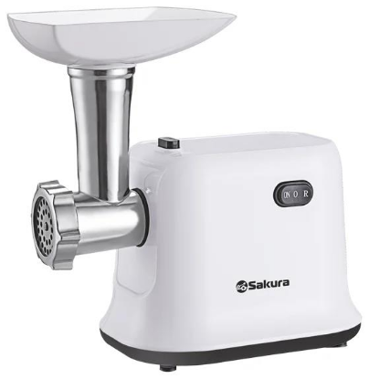 Изображение Мясорубка Sakura SA-6420W (1500 Вт /1,2 кг/мин/белый)