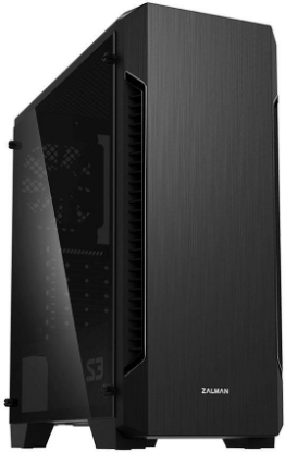 Изображение Корпус Zalman S3 TG (ATX, черный, без БП)/()