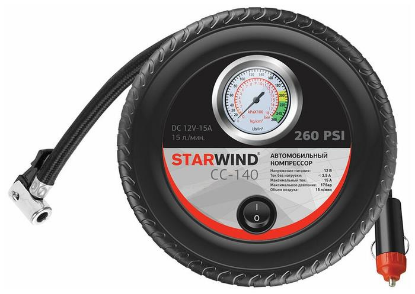 Изображение Автомобильный компрессор STARWIND CC-140 (15 л/мин)