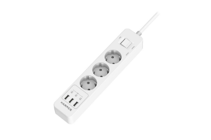 Изображение Сетевой фильтр Harper UCH-360 3 м, белый